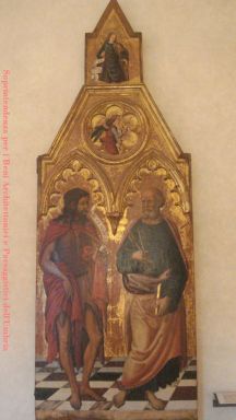 Saints John Baptist and Peter, Annunciating Angel, Saint